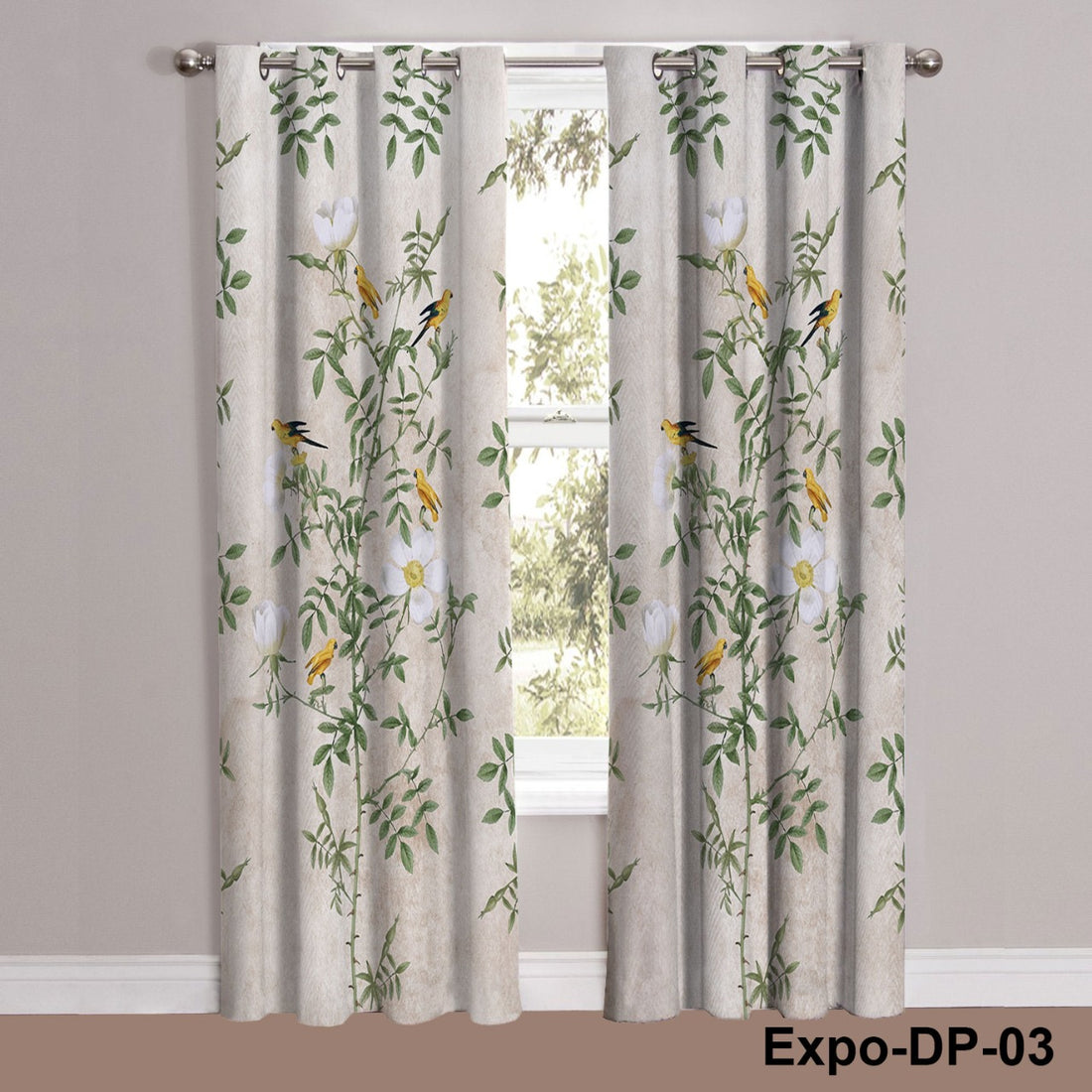 Digital Printed Forest Folklore Floral Curtains
