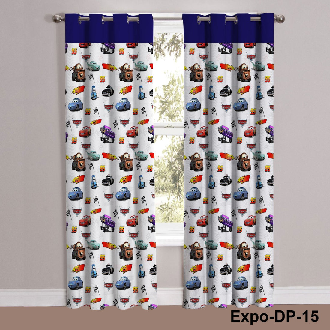 Digital Printed Kids-Racing-Car -Curtains