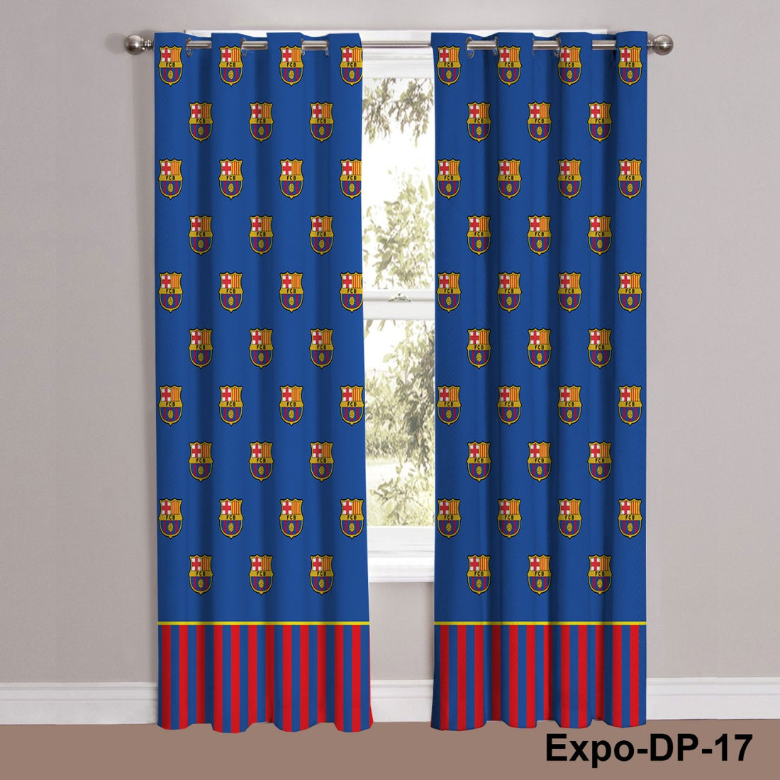 Digital Printed Kids-FC Barcelona Curtains