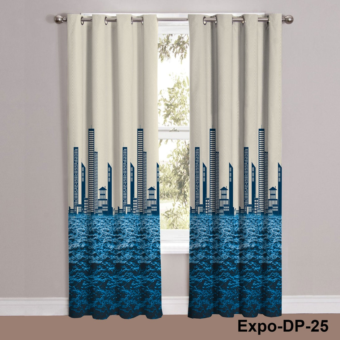 Digital Printed Modern New York City Skyline